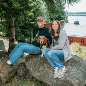 Owners, Whalebone Cove Cabin, accommodation on Quadra Island